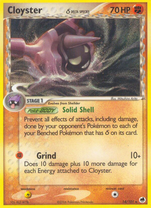 Cloyster δ Pokémon card