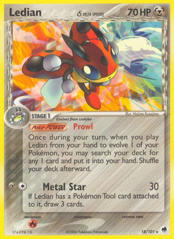 Ledian δ Pokémon card