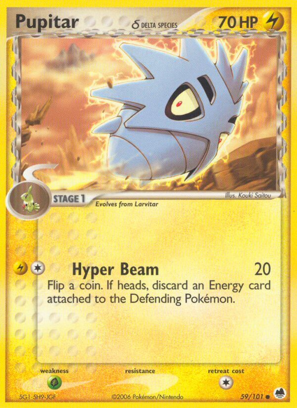 Pupitar δ Pokémon card