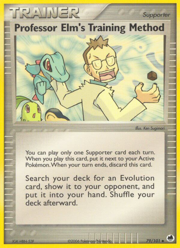 Professor Elm's Training Method Pokémon card