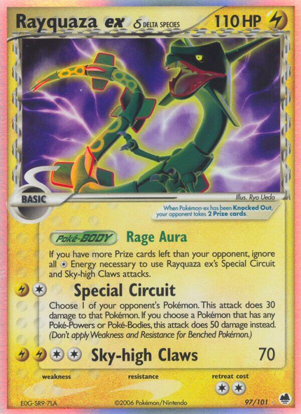 Rayquaza ex δ Pokémon card