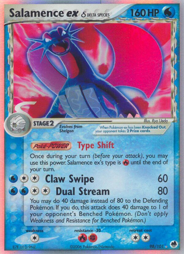 Salamence ex δ Pokémon card