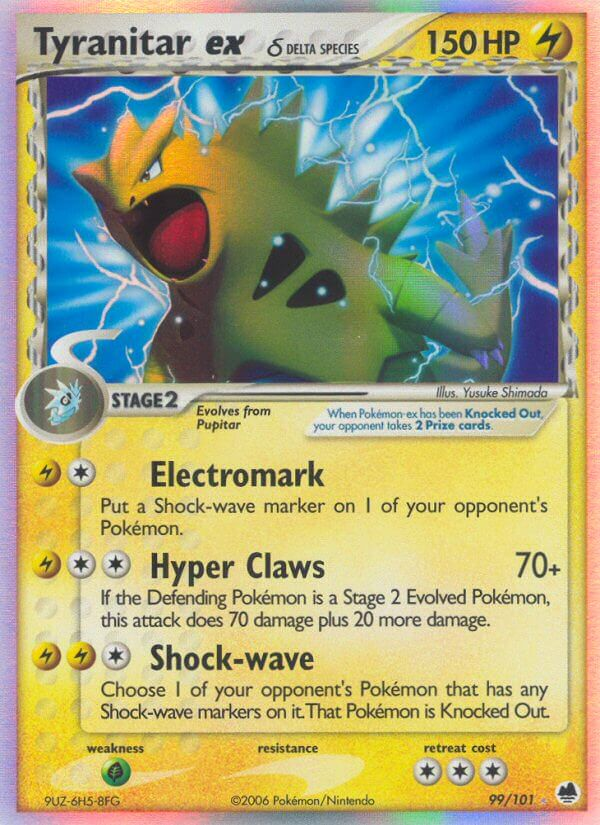 Tyranitar ex δ Pokémon card