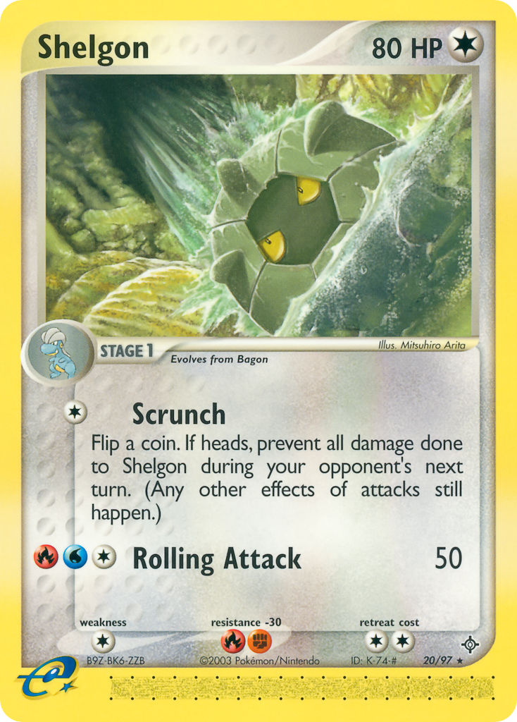 Shelgon Pokémon card