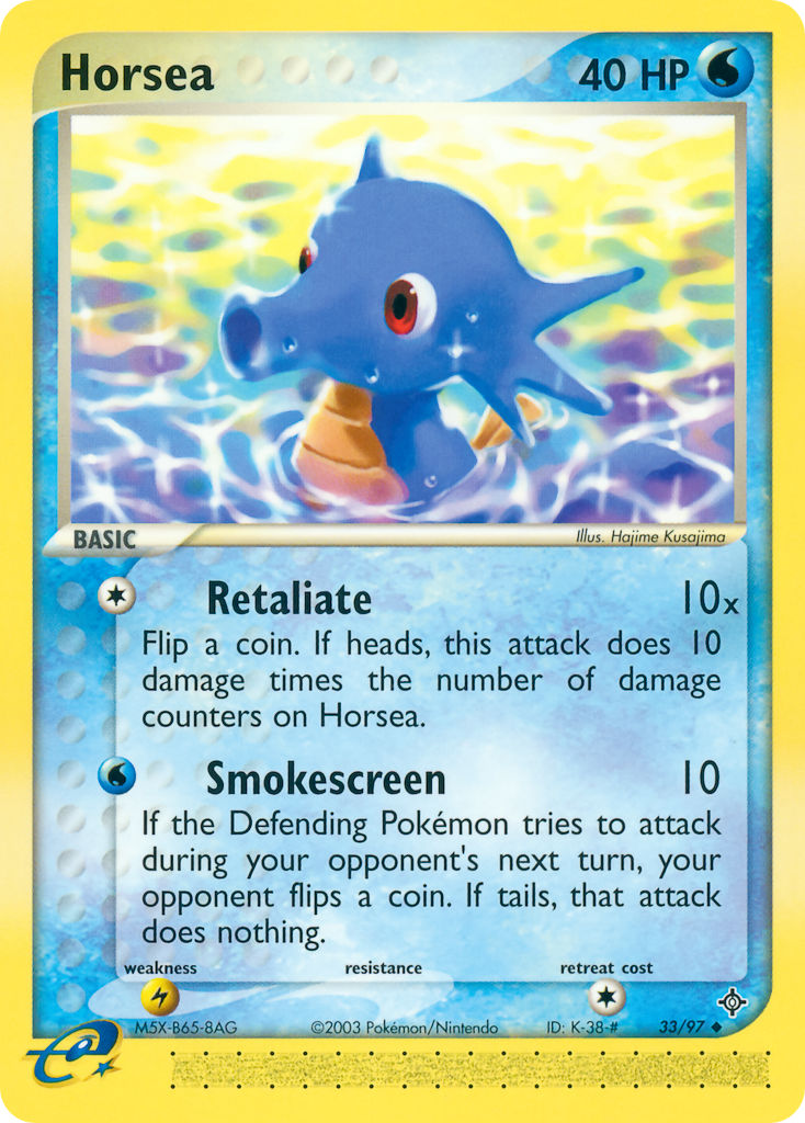 Horsea Pokémon card