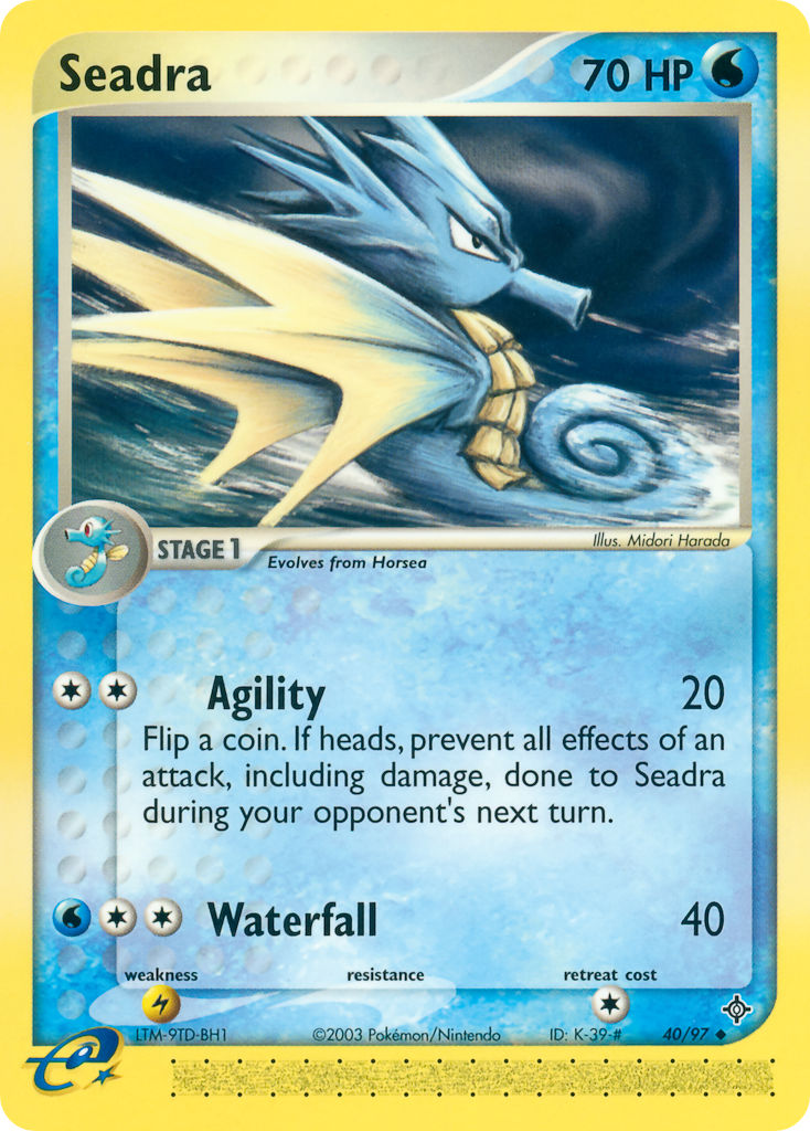 Seadra Pokémon card