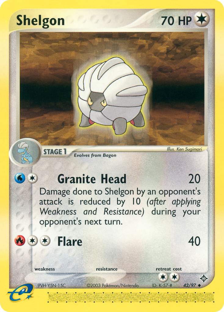 Shelgon Pokémon card