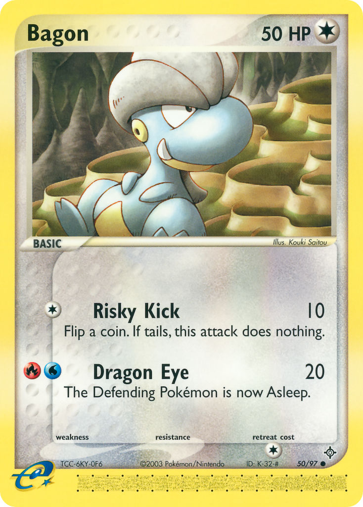 Bagon Pokémon card