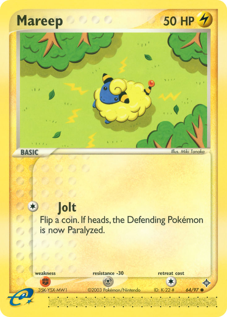 Mareep Pokémon card