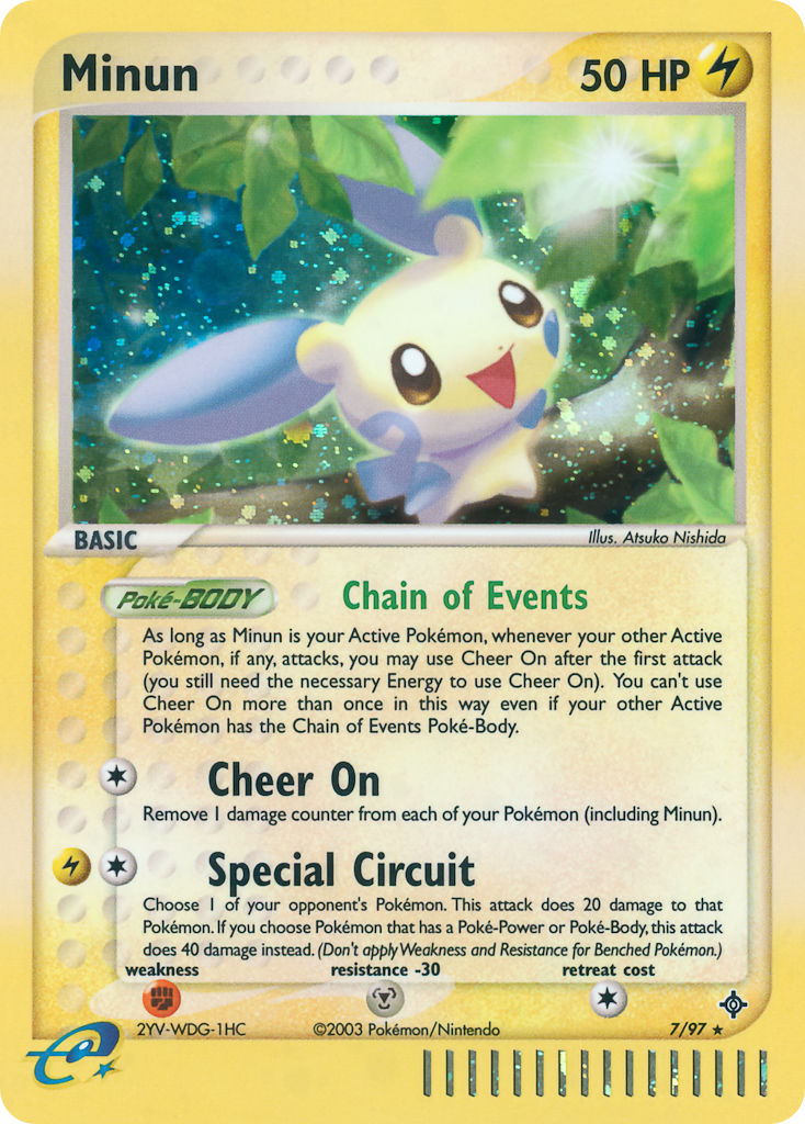 Minun Pokémon card