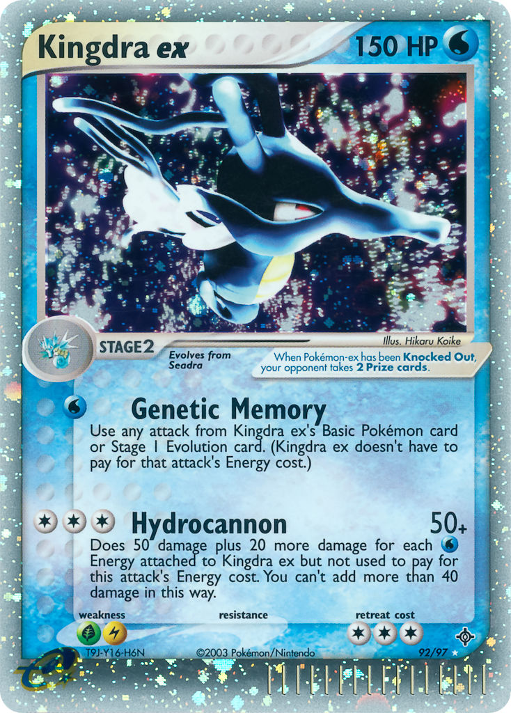 Kingdra ex Pokémon card