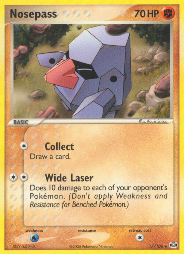 Nosepass Pokémon card