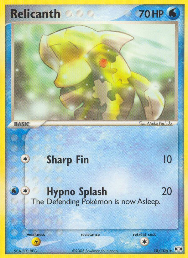 Relicanth Pokémon card