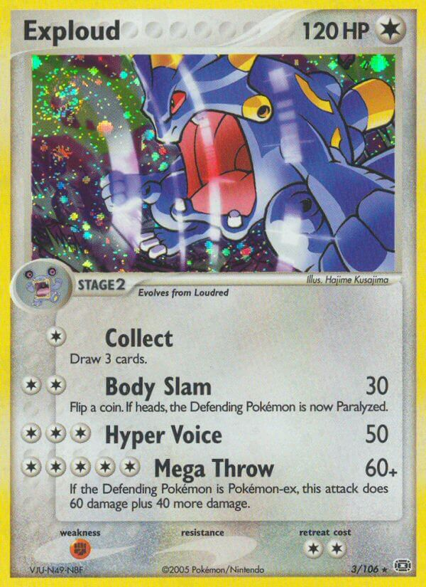 Exploud Pokémon card