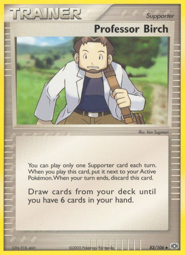 Professor Birch Pokémon card