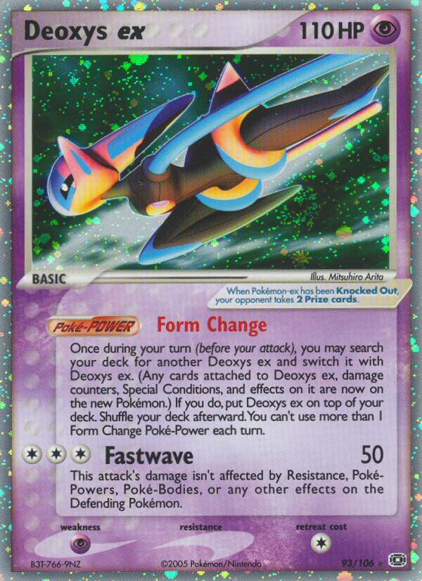 Deoxys ex Pokémon card
