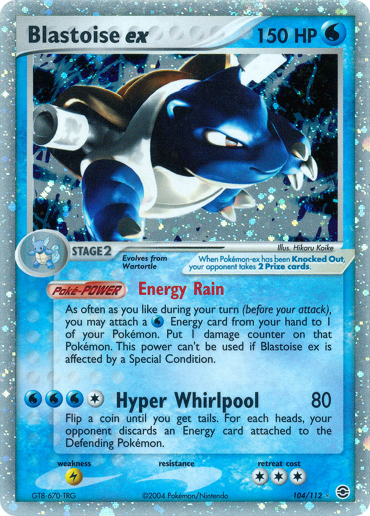 Blastoise ex Pokémon card
