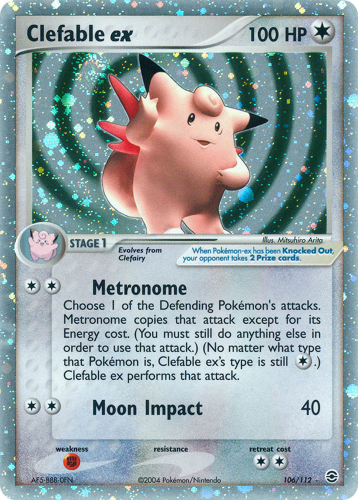 Clefable ex Pokémon card