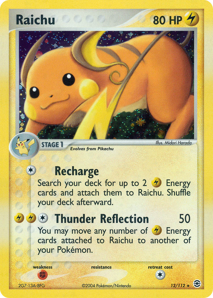Raichu Pokémon card