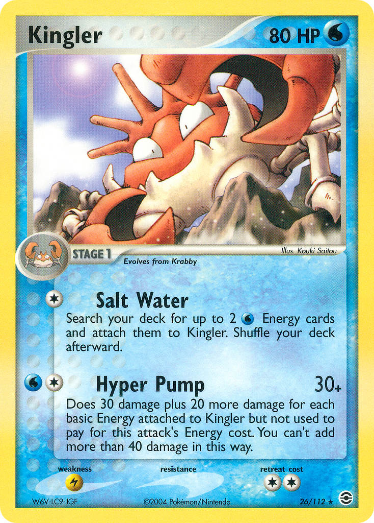 Kingler Pokémon card