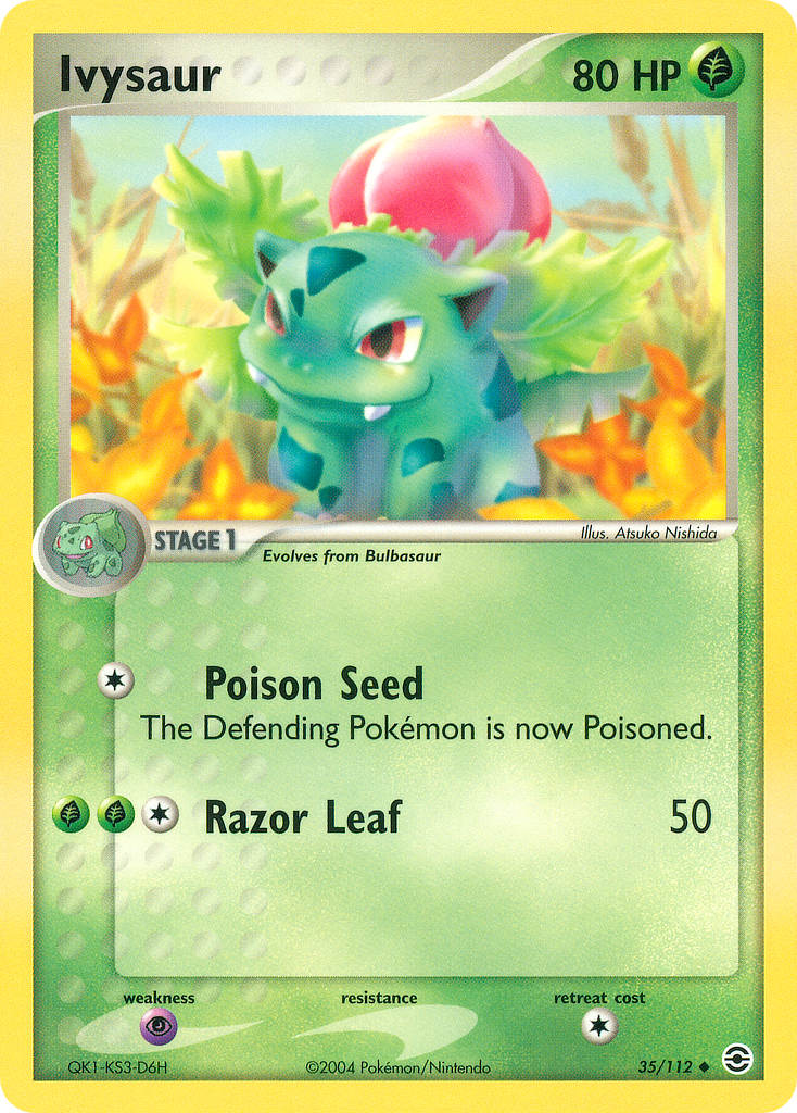 Ivysaur Pokémon card