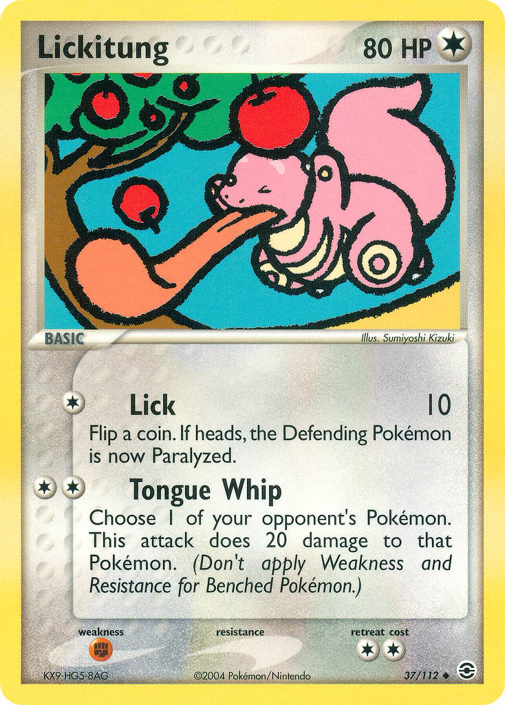 Lickitung Pokémon card
