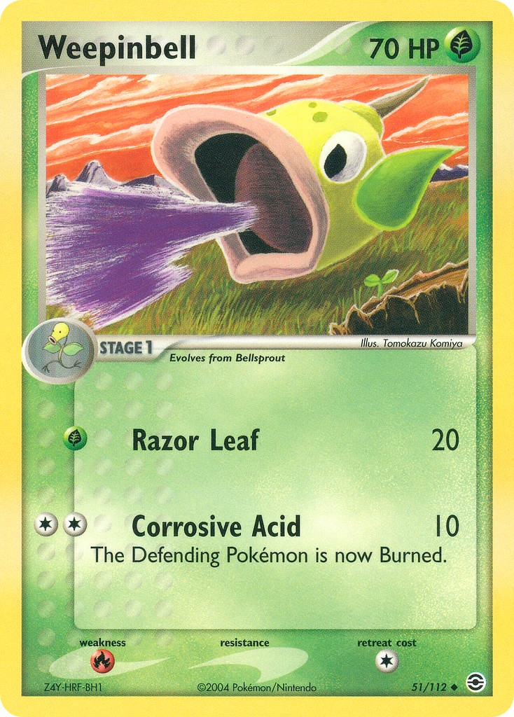 Weepinbell Pokémon card