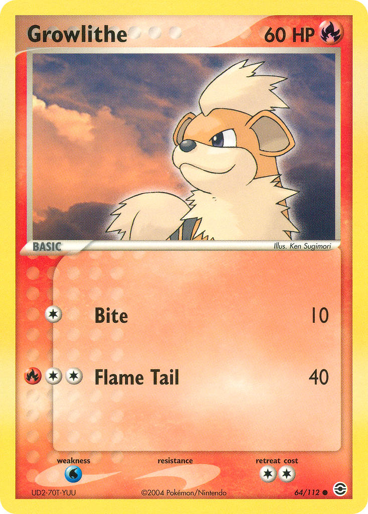 Growlithe Pokémon card