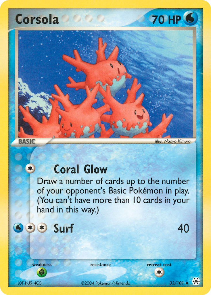 Corsola Pokémon card