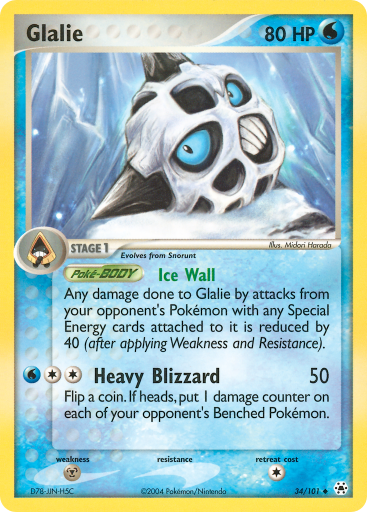 Glalie Pokémon card