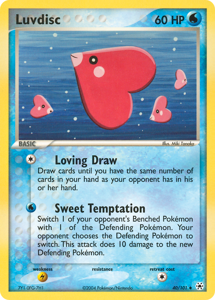 Luvdisc Pokémon card