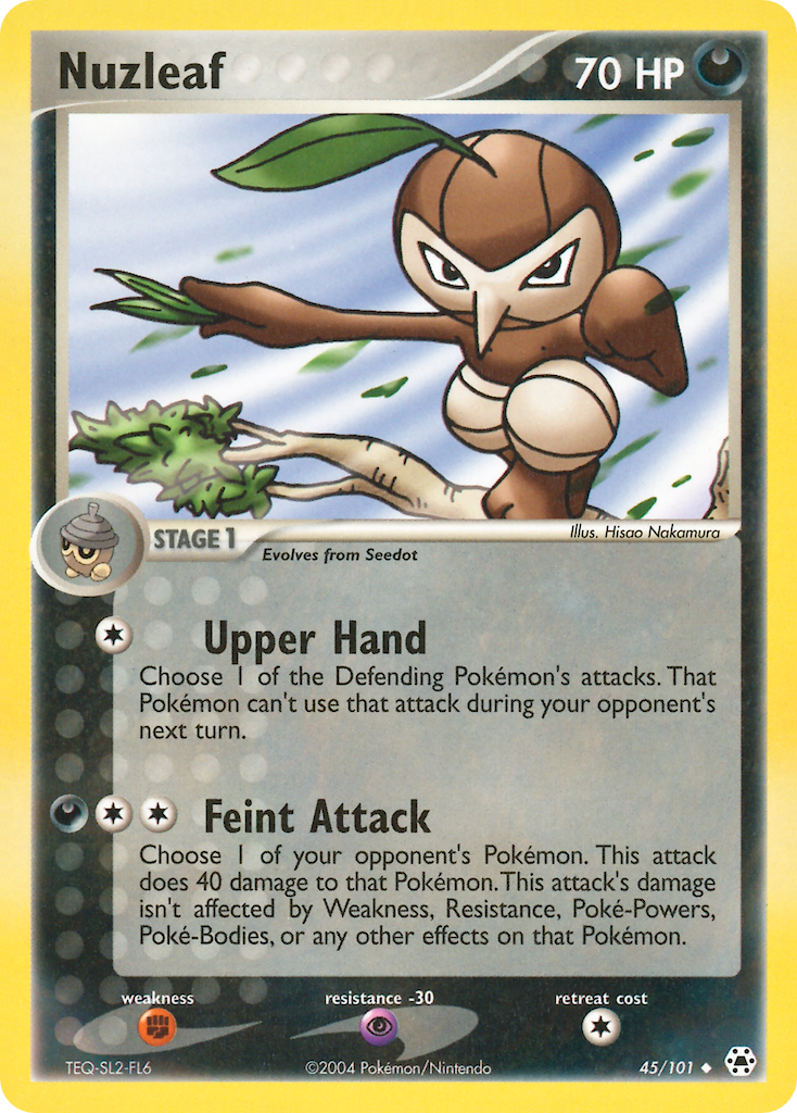 Nuzleaf Pokémon card
