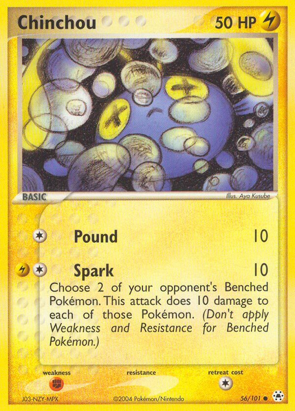 Chinchou Pokémon card