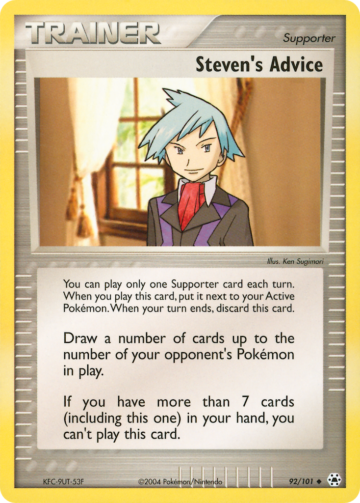 Steven's Advice Pokémon card