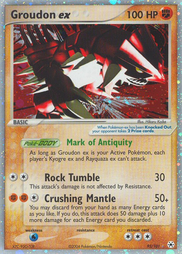 Groudon ex Pokémon card
