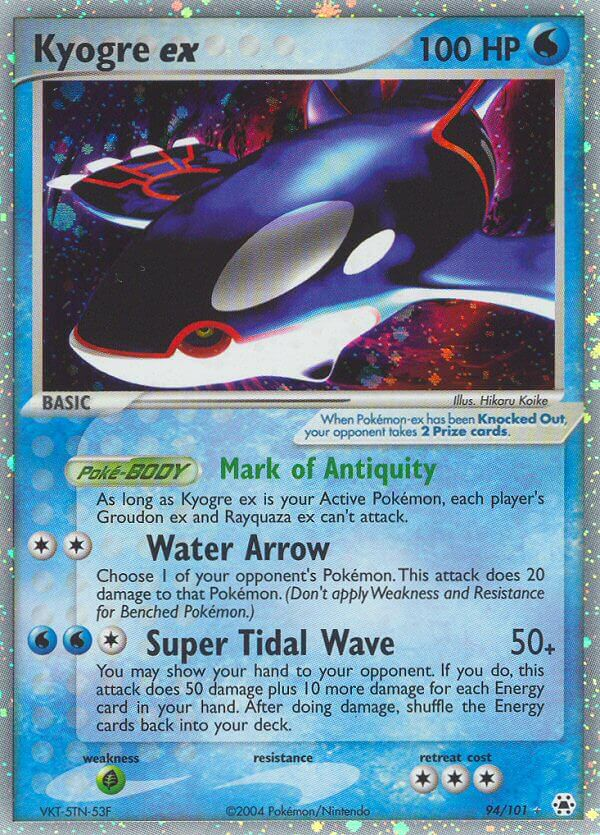 Kyogre ex Pokémon card
