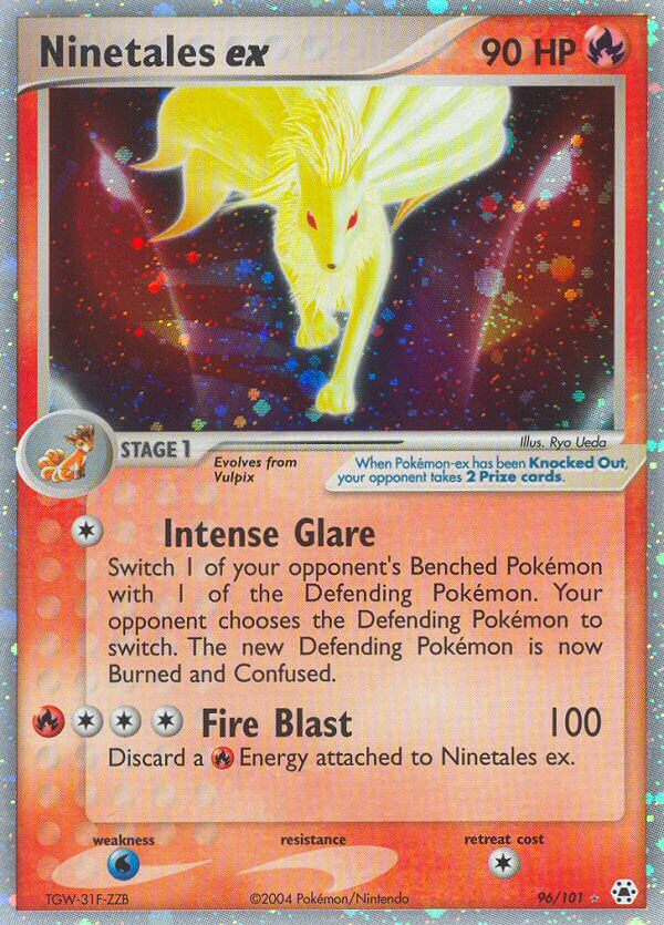 Ninetales ex Pokémon card
