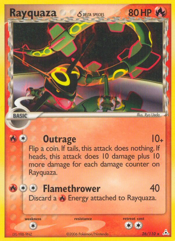 Rayquaza δ Pokémon card