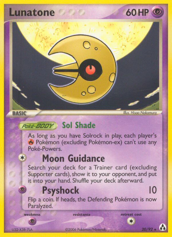 Lunatone Pokémon card