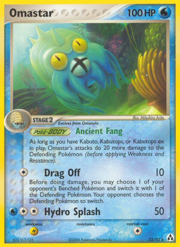 Omastar Pokémon card