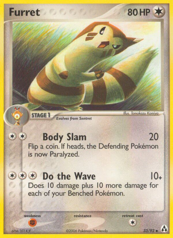 Furret Pokémon card