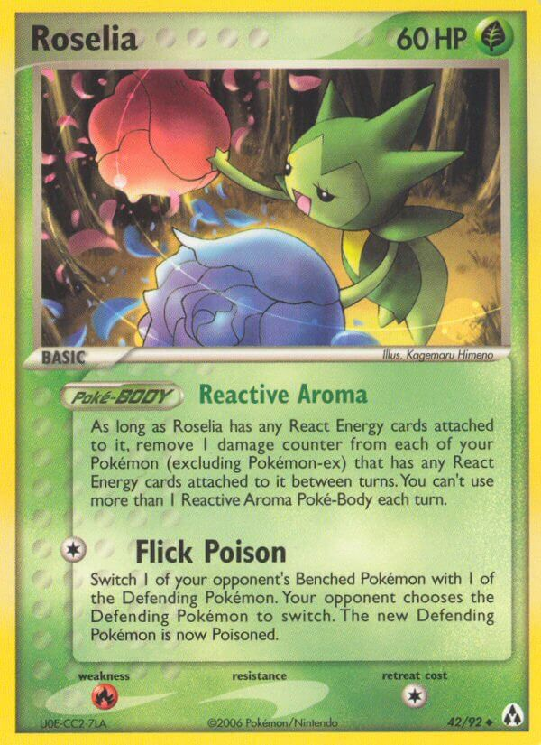 Roselia Pokémon card