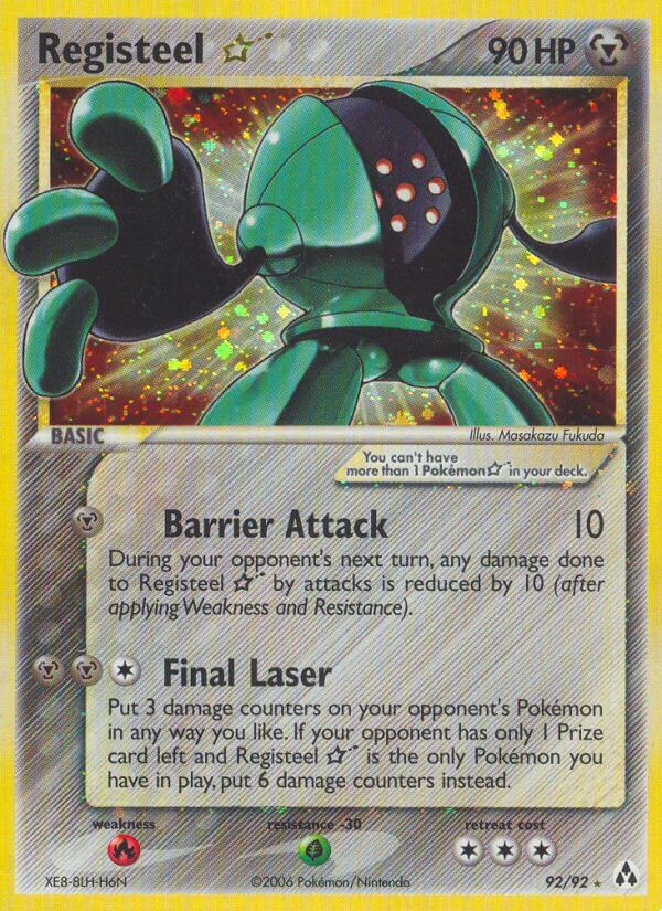 Registeel Star Pokémon card