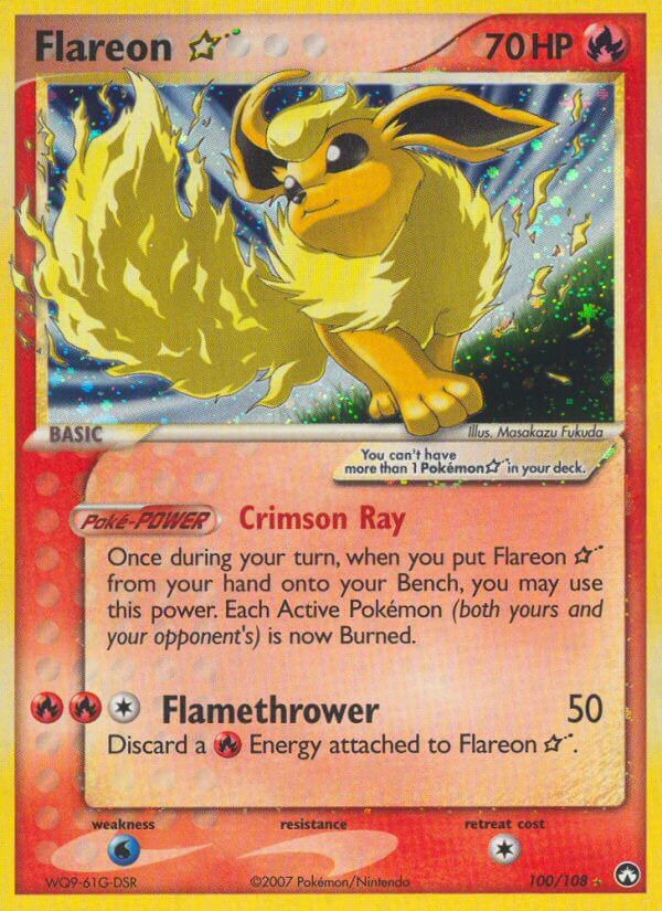 Flareon Star Pokémon card
