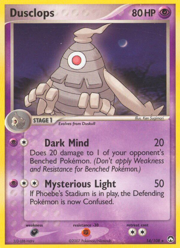 Dusclops Pokémon card