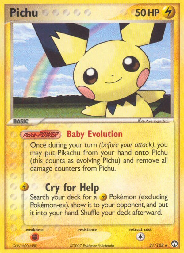 Pichu Pokémon card