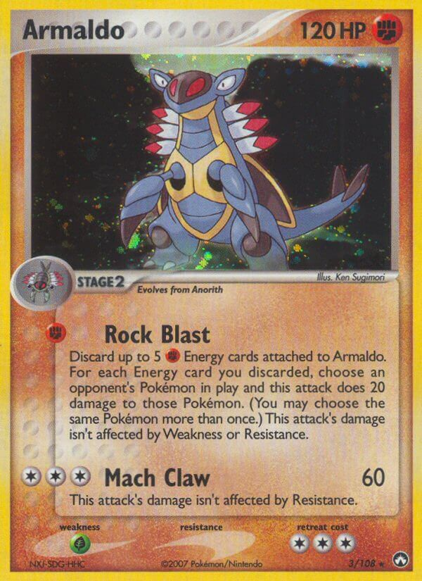 Armaldo Pokémon card