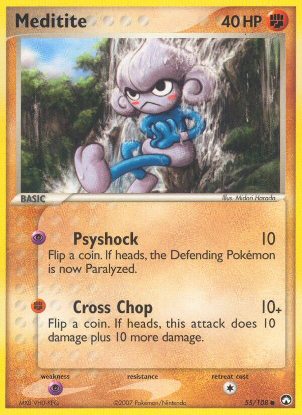 Meditite Pokémon card