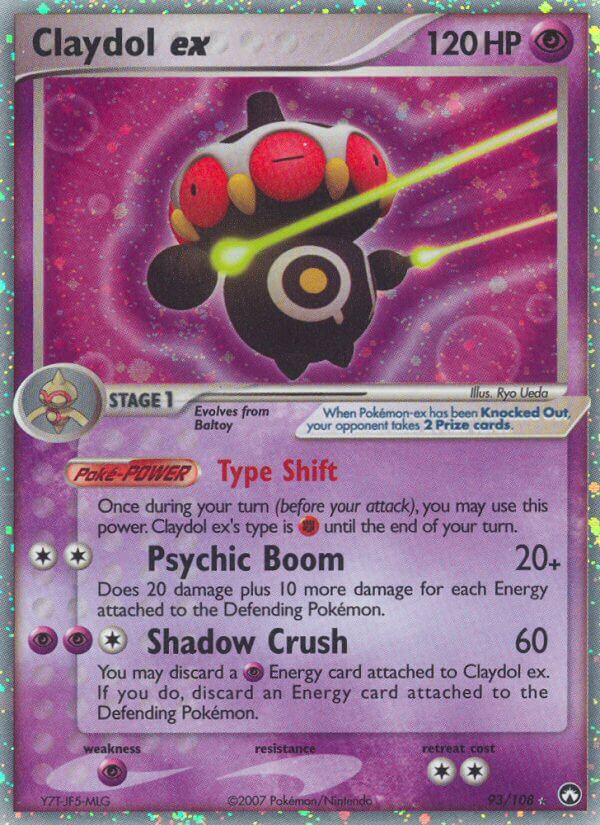 Claydol ex Pokémon card