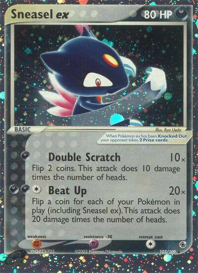 Sneasel ex Pokémon card